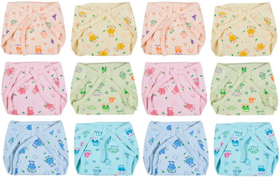 Bestellan Cushioned Cloth Cotton Nappies, Multicolor