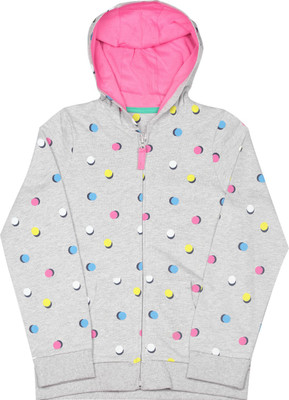 Mothercare Full Sleeve Printed Girls Sweatshirt, Grey