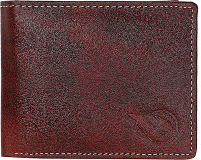 RUGE Men Brown Genuine Leather Wallet(6 Card Slots)