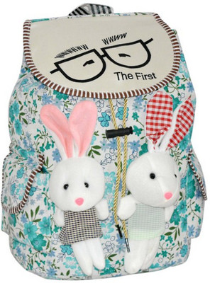 Quick Fashion Designer 8 L Backpack(Blue), Blue & white