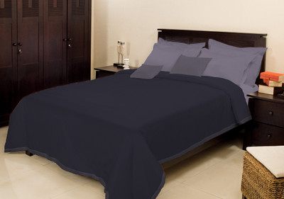 Bombay Dyeing Plain Single Coral Blanket(Microfiber, Grey)