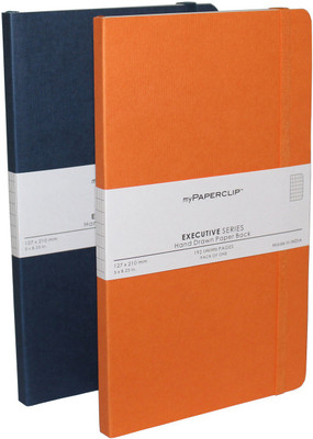 Mypaperclip Regular Notebook(192 Checked Pages Executive Series, Blue-Orange, Pack of 2)
Mypaperclip Regular Notebook(192 Checked Pages Executive Series, Blue-Orange, Pack of 2)