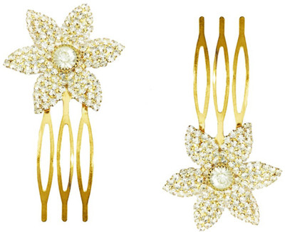 AccessHer Wedding and Party Wear Fancy Golden Hair Accessories: Hair Side Pin/ Comb Pin/ Jooda Pin For Girls And Women Hair Pin(White)
AccessHer Wedding and Party Wear Fancy Golden Hair Accessories: Hair Side Pin/ Comb Pin/ Jooda Pin For Girls And Women Hair Pin(White)