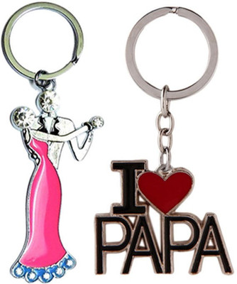 Alexus Couple A And Oh My God Key Chain(Silver)