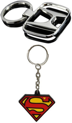 Alexus Honda And Superman Key Chain(Silver)