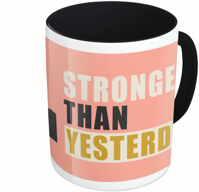 MiiCreations Printed Two Tone Black And White Stronger Than Yesterday Ceramic Mug(325 ml)
MiiCreations Printed Two Tone Black And White Stronger Than Yesterday Ceramic Mug(325 ml)
