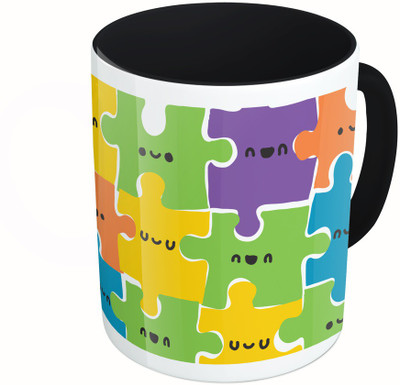 MiiCreations Printed Two Tone Black And White Colourful Puzzle Pattern Ceramic Mug(325 ml)
MiiCreations Printed Two Tone Black And White Colourful Puzzle Pattern Ceramic Mug(325 ml)