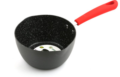Coconut Galaxy Non-Stick Saucepan Pot 1 L(Aluminium, Non-stick), Black
