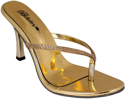 Bellafoz Women Gold Heels