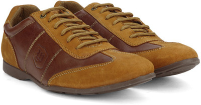 Woods Genuine Leather by Woodland Sneakers For Men(Tan