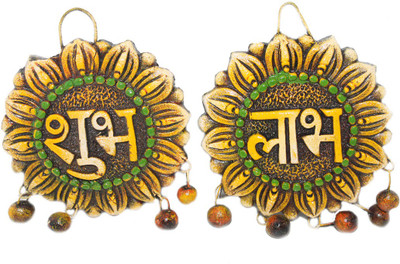 Sarvsiddhi Terracotta Subh Labh Door Hanging Decorative Showpiece - 2 cm(Terracotta, Brown)