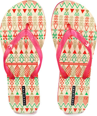 Chemistry Printed Flip Flops, Yellow