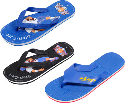Indistar Flip Flops, Blue step:black::blue