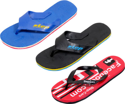 Indistar Flip Flops, Printed red:black step::blue step