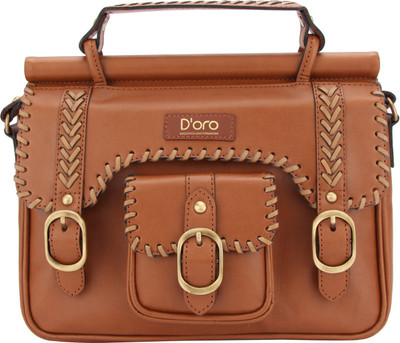 D'oro Casual Tan Clutch