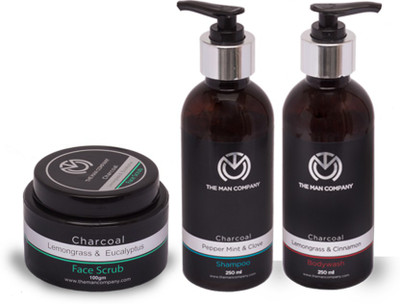 The Man Company Charcoal Cleansing kit � Charcoal Body Wash, Charcoal Shampoo, Charcoal Face Scrub(Set of 3)
The Man Company Charcoal Cleansing kit � Charcoal Body Wash, Charcoal Shampoo, Charcoal Face Scrub(Set of 3)