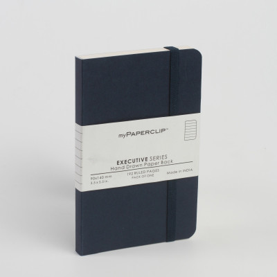 Mypaperclip Pocket-size Notebook(192 Ruled Pages Executive Series, Blue)