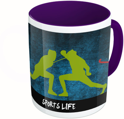 MiiCreations Printed Two Tone Blue And White Sports Life Ceramic Mug(325 ml), Multicolor
MiiCreations Printed Two Tone Blue And White Sports Life Ceramic Mug(325 ml), Multicolor