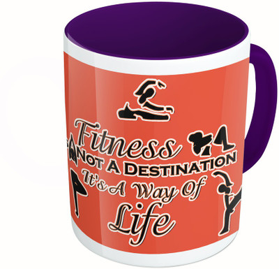 MiiCreations Printed Two Tone Blue And White Fitness Not A Destination It's A Way Of Life Ceramic Mug(325 ml), Multicolor
MiiCreations Printed Two Tone Blue And White Fitness Not A Destination It's A Way Of Life Ceramic Mug(325 ml), Multicolor