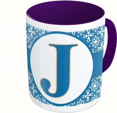 MiiCreations Printed Two Tone Blue And White Alphabet Letter "J" Ceramic Mug(325 ml), Multicolor
MiiCreations Printed Two Tone Blue And White Alphabet Letter "J" Ceramic Mug(325 ml), Multicolor