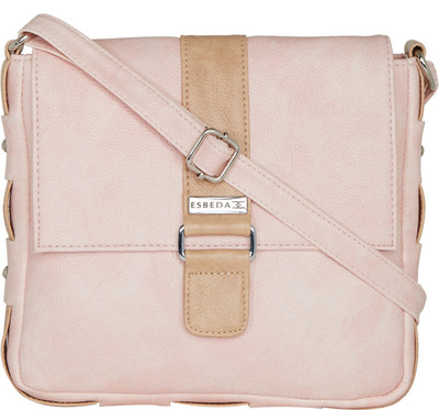 Esbeda Women Casual Pink PU Sling Bag