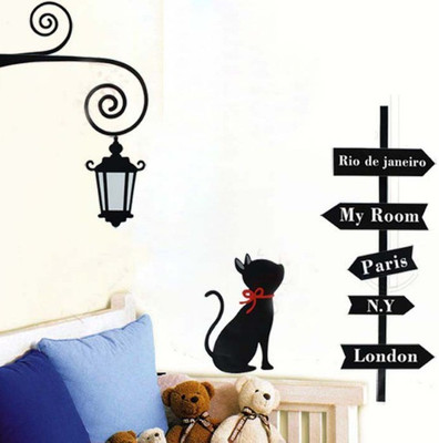 SYGA PVC Vinyl Sticker Sticker(Pack of 1, Black