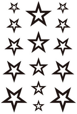Savii Star Temporary Tattoo Sticker(Stars)