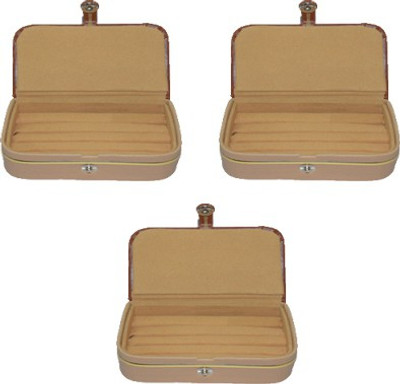 Aadhya Ring folder pack of 3 Multipurpose Vanity Box(Brown)