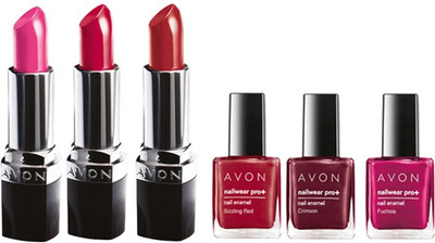 Avon Anew Lipstick & Nailpolish Combo 2(Set of 6)