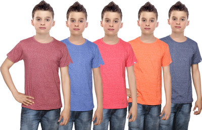 IndiWeaves Boys Solid Cotton T Shirt(Multicolor, Pack of 5, Blue;brown;orange;red
IndiWeaves Boys Solid Cotton T Shirt(Multicolor, Pack of 5, Blue;brown;orange;red