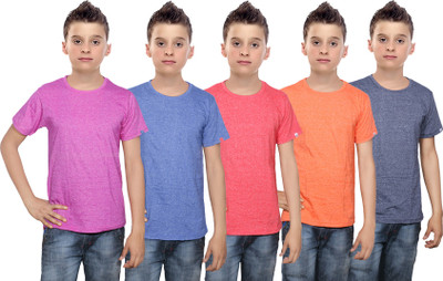 IndiWeaves Boys Solid Cotton T Shirt(Multicolor, Pack of 5, Blue;orange;pink;red
IndiWeaves Boys Solid Cotton T Shirt(Multicolor, Pack of 5, Blue;orange;pink;red