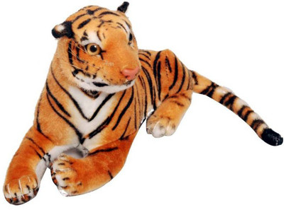 Aone Quality Stuffed Tiger Soft Toy -32 CM - 8 inch (Brown, Black) - 32 cm(Brown, Black), Black;brown