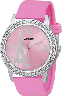Crude rg470 round case pink dial effile tower print fancy look watch for girl Watch - For Women
Crude rg470 round case pink dial effile tower print fancy look watch for girl Watch - For Women