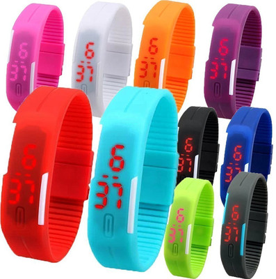 SS Traders Ultra Thin Led Watch Unisex Digital Sports Watch For Men Women Kids watch SET OF 10 Watch - For Men & Women
SS Traders Ultra Thin Led Watch Unisex Digital Sports Watch For Men Women Kids watch SET OF 10 Watch - For Men & Women