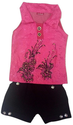 Kid n Kids Girls Party(Festive) Top Pant(Multicolor, Multicolour