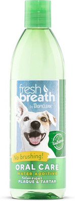 Tropiclean Fresh Breath Plaque Remover Pet Water Additive Mint Cologne(450 ml)
Tropiclean Fresh Breath Plaque Remover Pet Water Additive Mint Cologne(450 ml)