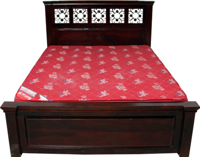 Induscraft Solid Wood Queen Bed(Finish Color - DARK NATURAL)