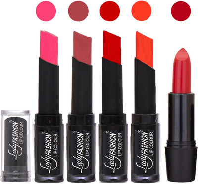 Lady Fashion Brand New Imported Creme Matte Long Lasting Lipstick with Rythm Set of 5 Beautiful Colors 2004201707(Magenta, Mauve, Tametto Red, Brick Orange)
Lady Fashion Brand New Imported Creme Matte Long Lasting Lipstick with Rythm Set of 5 Beautiful Colors 2004201707(Magenta, Mauve, Tametto Red, Brick Orange)