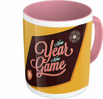 MiiCreations Printed Two Tone Pink And White New Year New Game Ceramic Mug(325 ml)
MiiCreations Printed Two Tone Pink And White New Year New Game Ceramic Mug(325 ml)