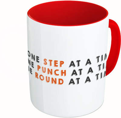MiiCreations Printed Two Tone Red And White One Step At A Time. One Punch At A Time. One Round At a Time Ceramic Mug(325 ml)
MiiCreations Printed Two Tone Red And White One Step At A Time. One Punch At A Time. One Round At a Time Ceramic Mug(325 ml)