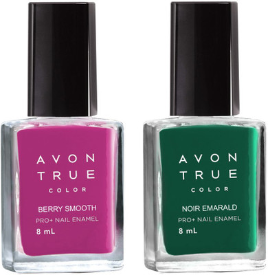 Avon Anew True Color Nail Wear Pro+ Nail Enamel (set of 2) berry smooth - noir emerald(Pack of 2)
Avon Anew True Color Nail Wear Pro+ Nail Enamel (set of 2) berry smooth - noir emerald(Pack of 2)