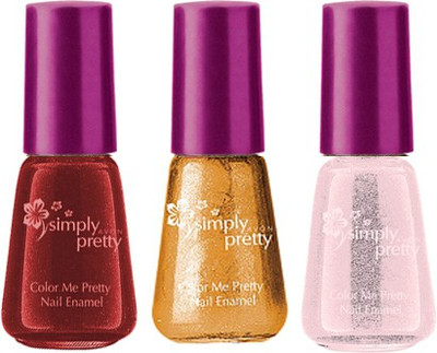 Avon Anew Color Me Pretty Nail Enamel (set of 3) ballerina-lucious-golden(Pack of 3)