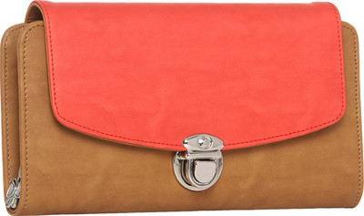 Butterflies Casual Tan Clutch