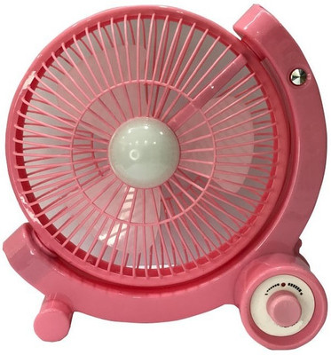 Home Delight Rechageable battery Fan with Emergency Light 3 Blade Wall Fan(Pink, Pack of 1)