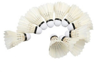 Roxon Golden-10 Feather Shuttle - White(Medium, 77, Pack of 10)