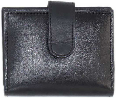 Bullstop Men Black Genuine Leather Card Holder(16 Card Slots)