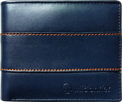 Wildantler Boys Blue Genuine Leather Wallet(8 Card Slots)