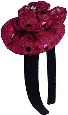 Trendeela.com Feriha Elegant Shiny Bright Pink Bow Hair Band(Pink)