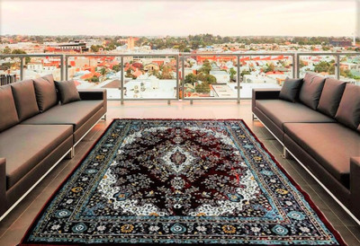 Superb Furnishings Maroon Velvet Carpet(213 cm X 274 cm)