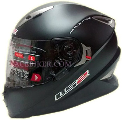 LS2 Solid Motorsports Helmet(Black